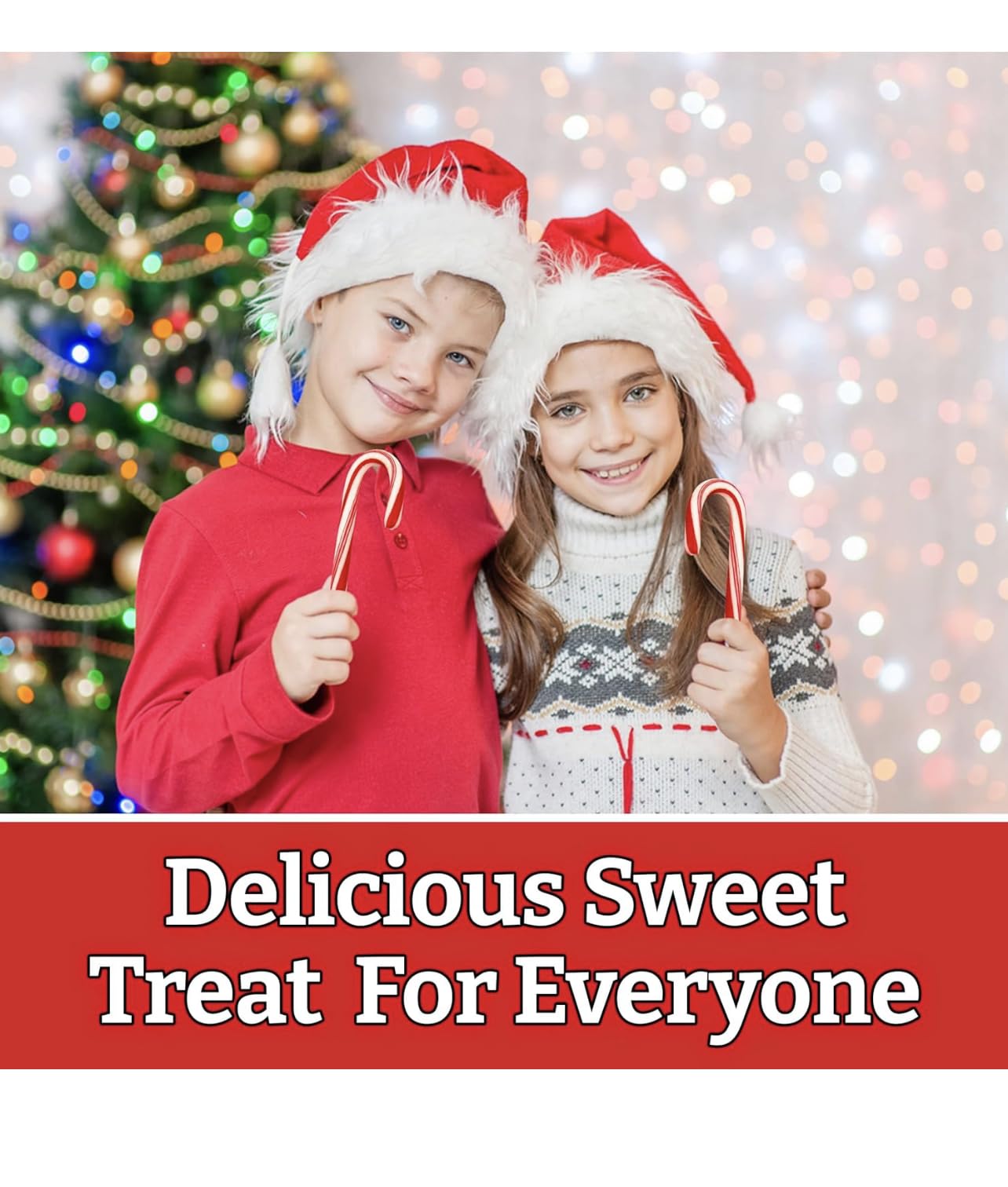 KANDYRIFIK CANDY CANES Peppermint Flavored | Red & White Stripes Individually Wrapped | Creative Idea Booklet Included (80 COUNT)