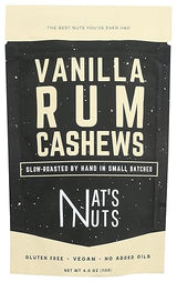 Nat's Nuts, Cashews Vanilla Rum, 4 Ounce