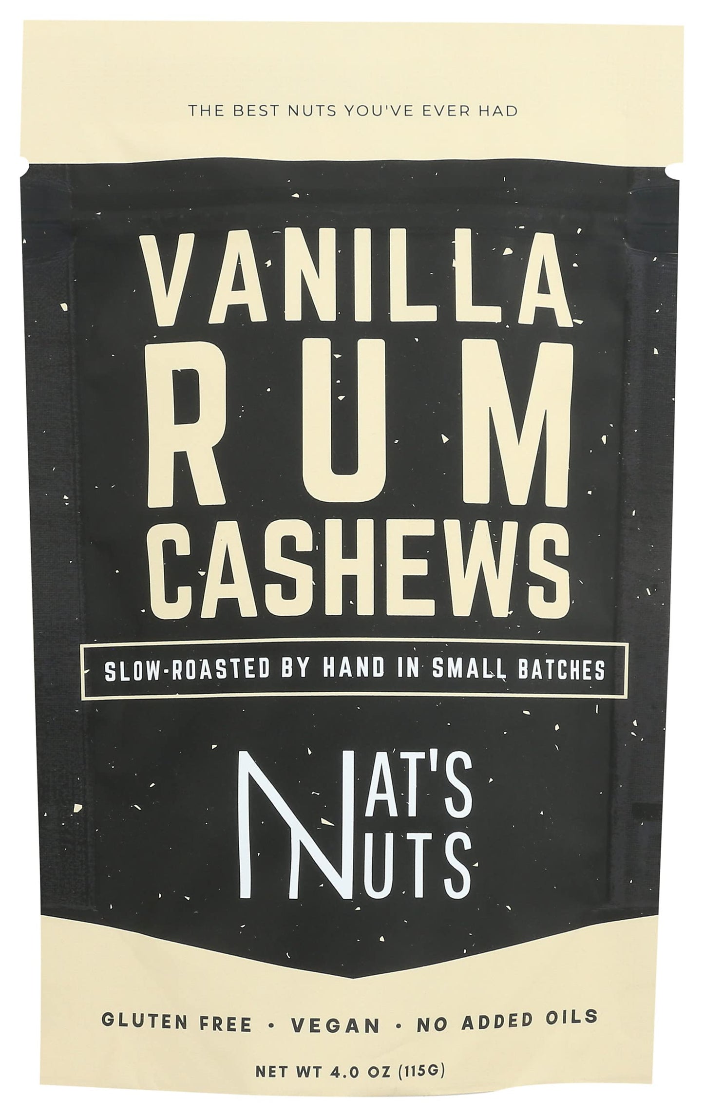 Nat's Nuts, Cashews Vanilla Rum, 4 Ounce