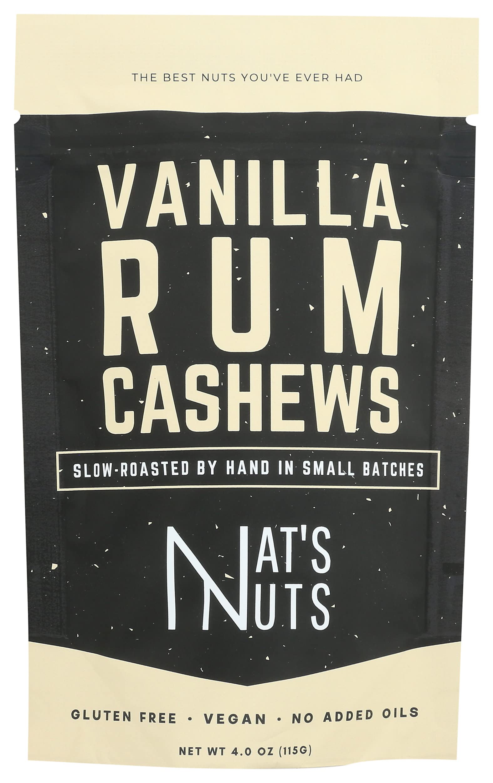 Nat's Nuts, Cashews Vanilla Rum, 4 Ounce