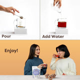 Waka Instant Black Tea Mix, Blueberry Flavored - 100% Tea Leaves, No Additives, Unsweetened Tea Powder for 50 Quarts or 200 Cups - Easy and Quick Hot
