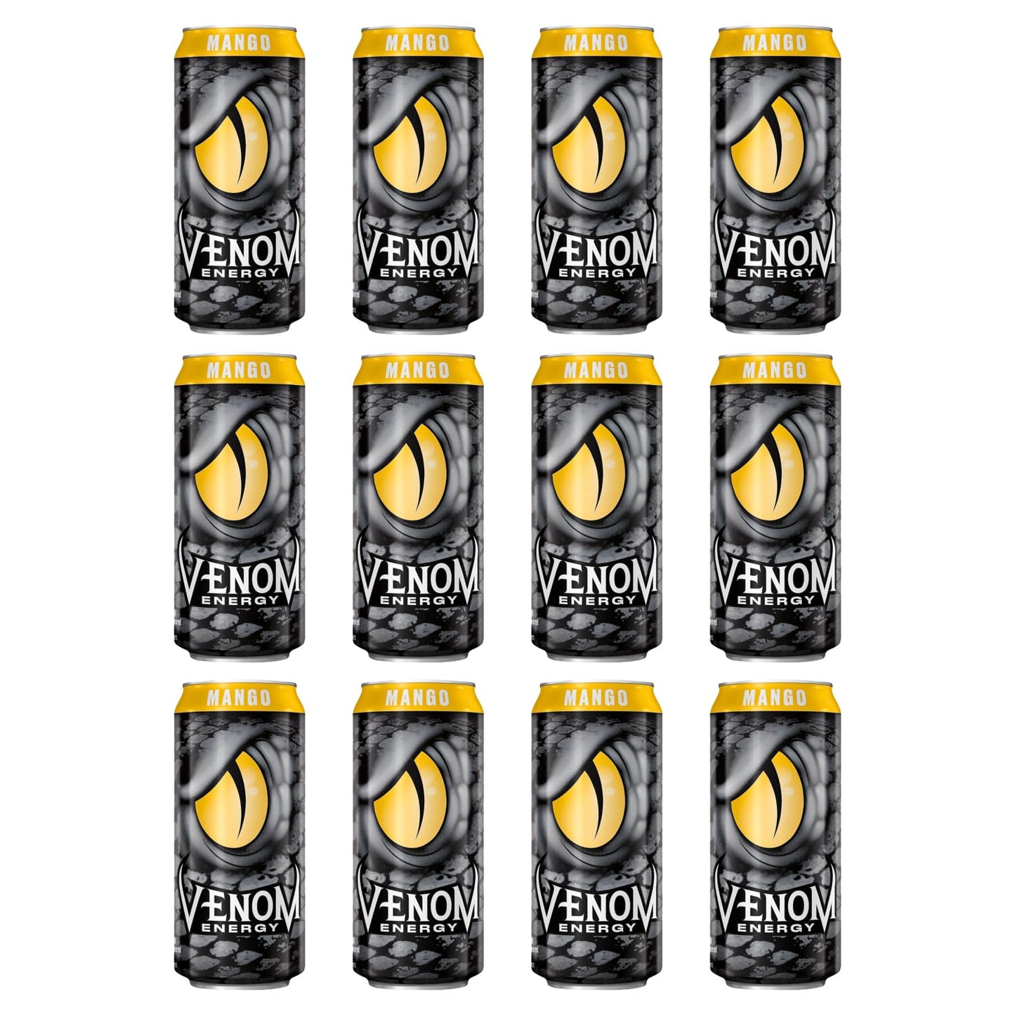 Venom Energy Drink, Mango, 0 Fat, 160mg Caffeine, 16 Fl Oz (Pack of 12) By LastFuel.