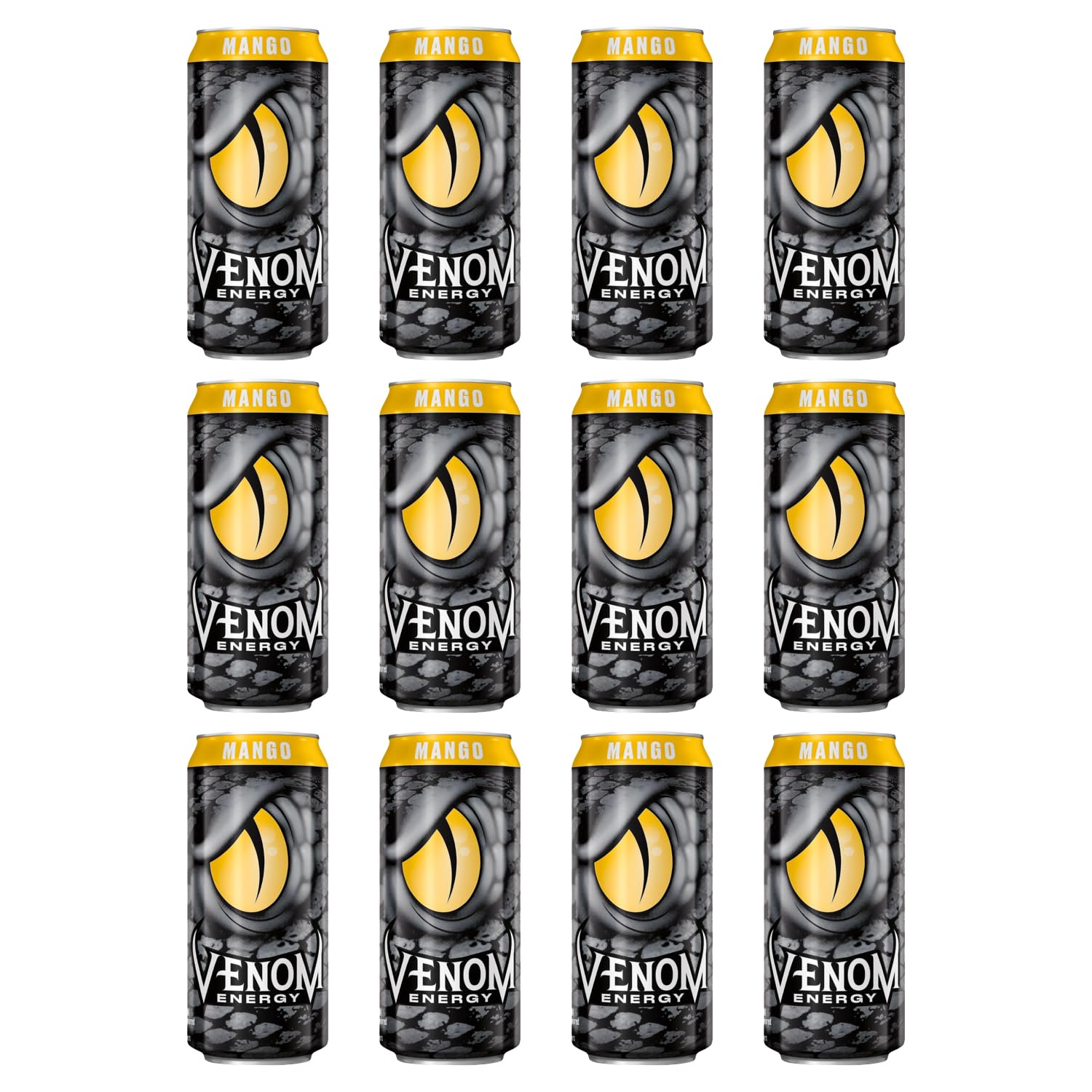 Venom Energy Drink, Mango, 0 Fat, 160mg Caffeine, 16 Fl Oz (Pack of 12) By LastFuel.