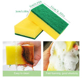 GWZiehory 30 Pack Kitchen Sponges Individually Wrapped, Non-Scratch Scouring Pads Bulk Scrub Sponges for Cleaning Kitchen and Household, Car, Dish