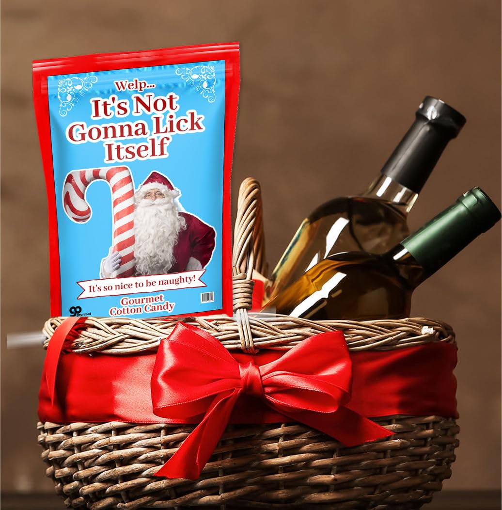 Lick Itself Cotton Candy for Her Christmas Lovers Gift Stocking Stuffers for Women Fun Holiday Candy Basket Ideas Gluten-Free Gourmet Blueberry