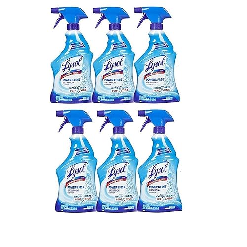 Lysol Bleach Free Hydrogen Peroxide Bathroom Cleaner Spray, Fresh, 22 oz (Pack of 6)