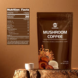 GANOHERB Instant Mushroom Coffee Powder, Arabica Coffee Mix with 5 Adaptogen Mushrooms, Lions Mane, Reishi, Chaga, Cordyceps, Shiitake and MCT Oil