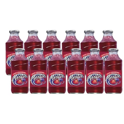 Mistic Grape Strawberry Drink - 16OZ (12 Plastic Bottles)