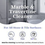 Marblelife InterCare Marble and Travertine, Natural Stone & Terrazzo Liquid Cleaner, Shower & Tile Surface Care, Floor, Walls & Countertop Cleaner