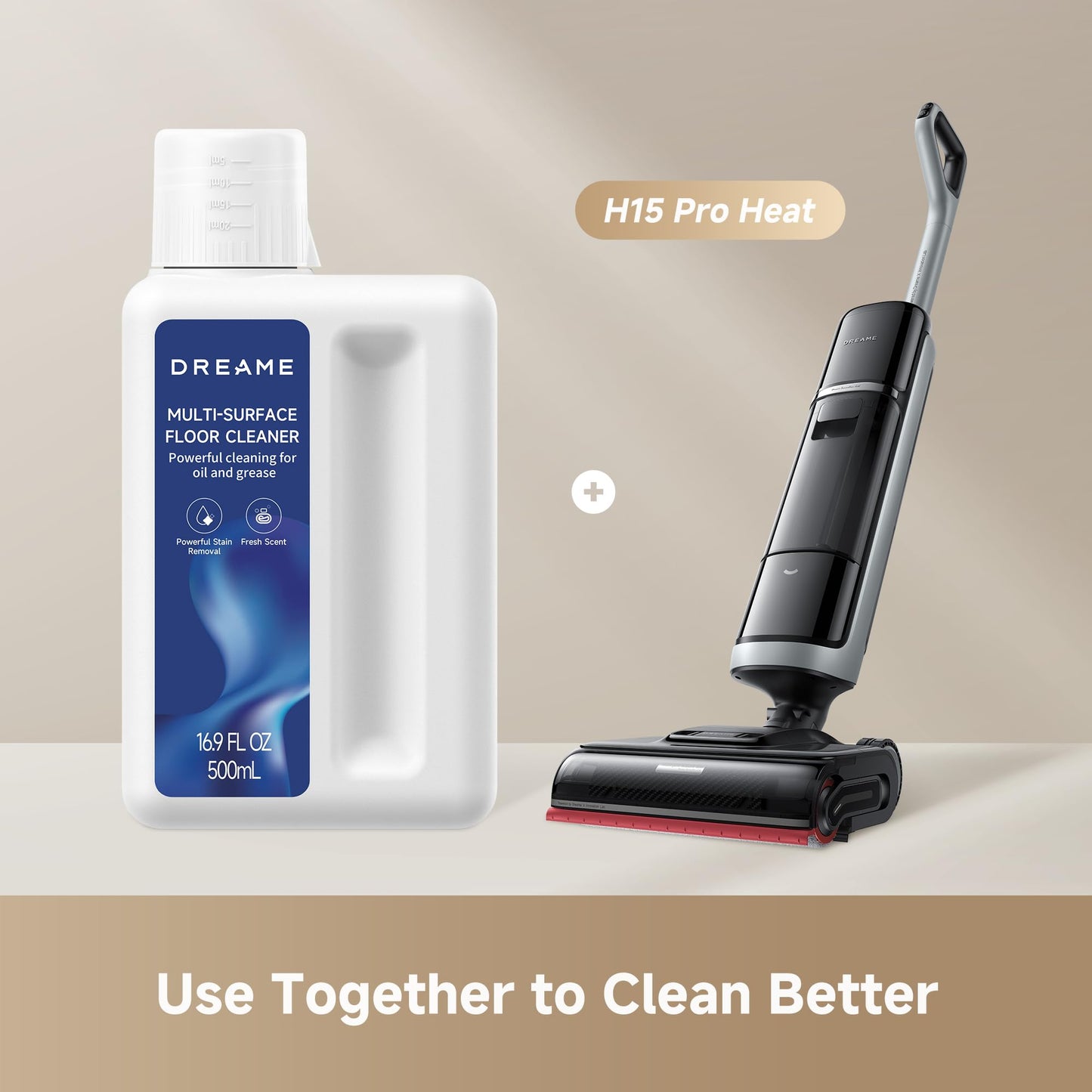 DREAME Cleaning Solution for H15 Pro Heat/H15 Pro CarpetFlex/H12 PRO/G10 Pro/H13 PRO/H12S/H12 Pro FlexReach/H12 Dual/G10 Combo/G10/K10, Multi-Surface