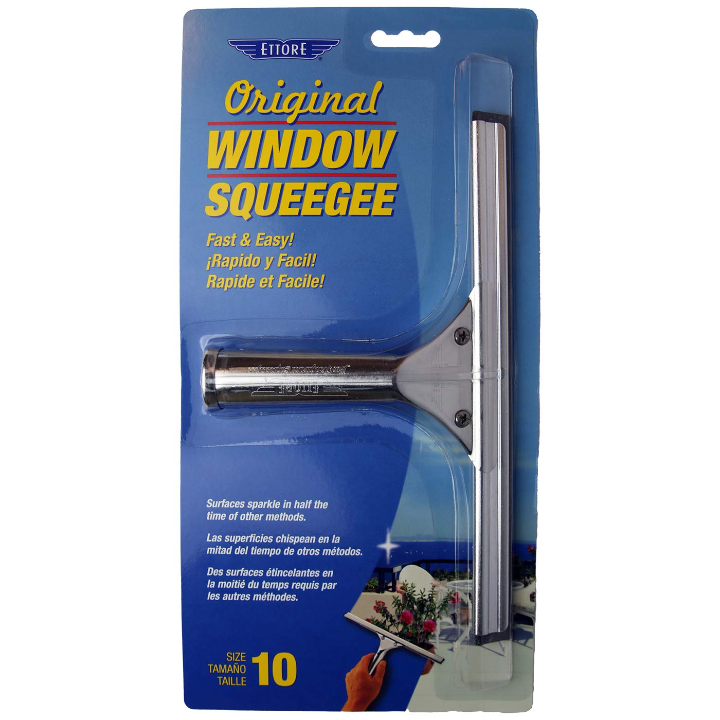 Ettore 11110 Original Window Squeegee, 10-Inch