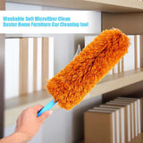 Duster, Washable Anti Static Duster with Soft Microfiber for Cleaning, Home Furniture, Car Cleaning Tool(Dark Brown)