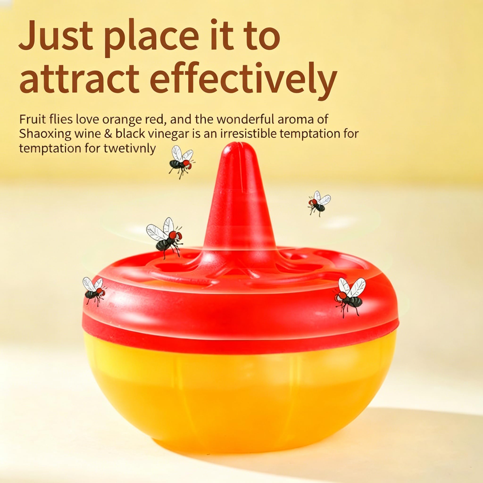 WZZWBB Fruit Fly & Gnat Gel Formula Long Lasting for Home Kitchen Trash Can and Fresh Food Areas