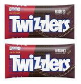 TWIZZLERS Chocolate Flavored Twists Candy, Low Fat, 2 Pack, 12 oz Bags