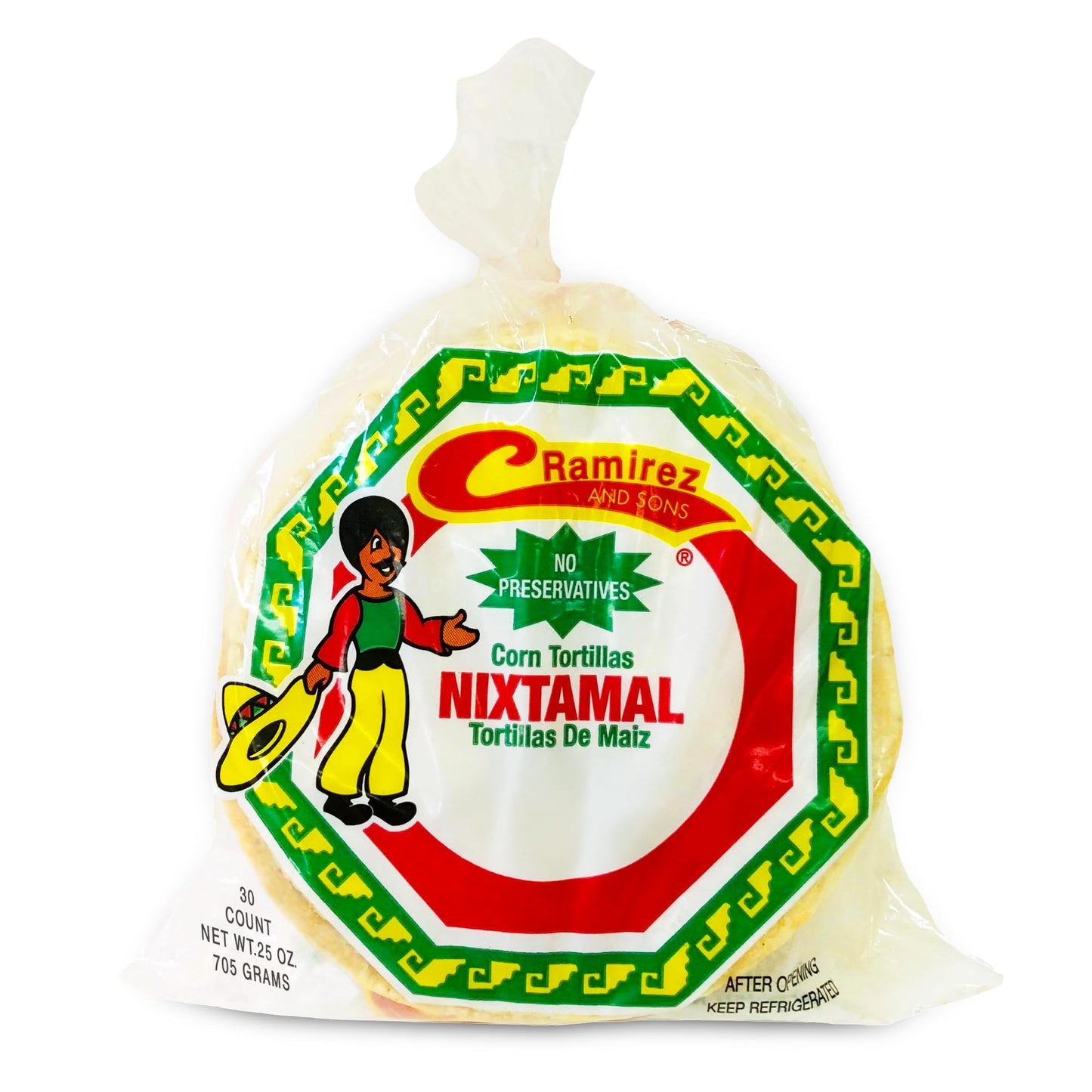Ramirez 30 Ct. Nixtamal Stone Ground Tortillas, Authentic Aztec Style, No Preservatives (2 Pack)