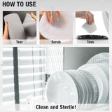 Jumuk Supplies Daily Dish Scrubber Sheet Non-Scratch Household Disposable Cleaning Sponges | Recyclable, Eco-Friendly & Perfect for Kitchen, Home