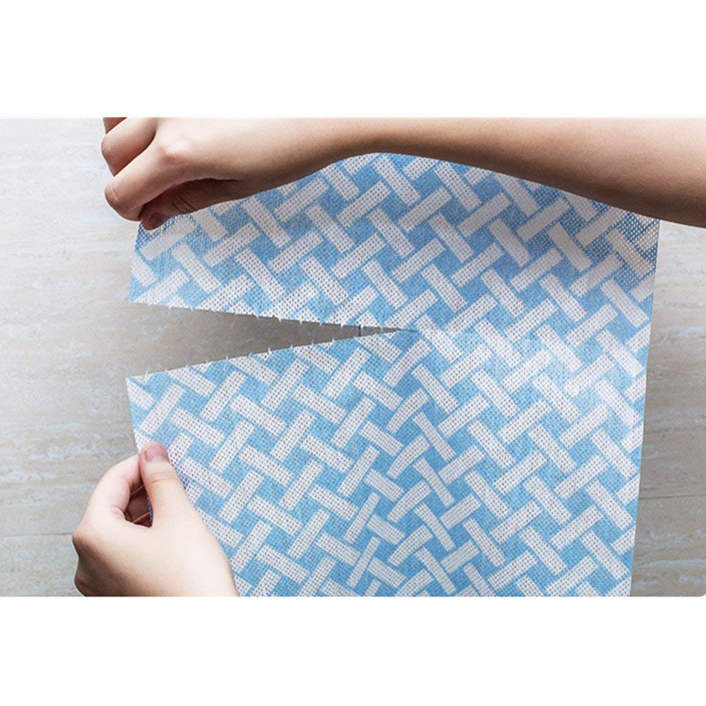 JEBBLAS Handiwipes Reusable Cloths Dish Towels and Dish Cloths Reusable Towels,Thick Handy Cleaning Wipes Quick-Dry 90 Count/Roll,Blue
