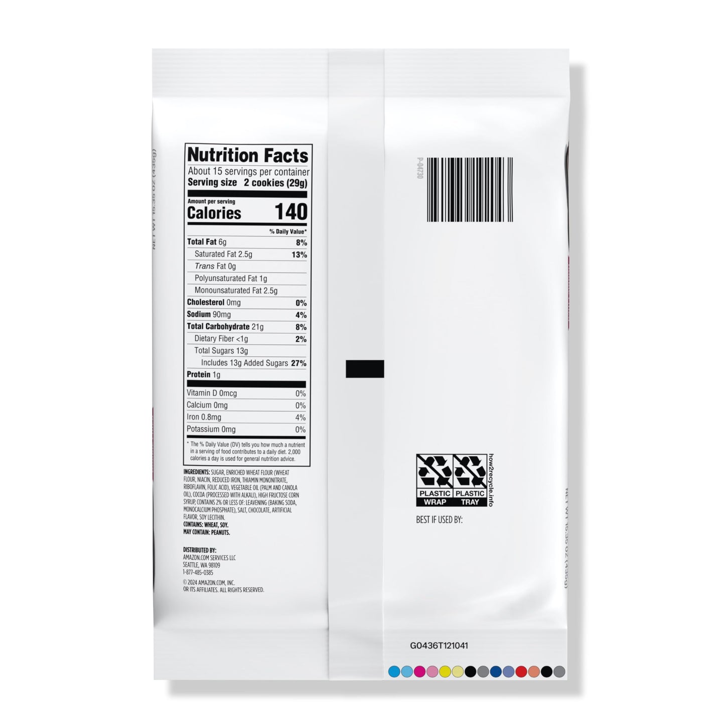 Amazon Grocery, Sandwich Cookies, Double Filled, 15.35 Oz
