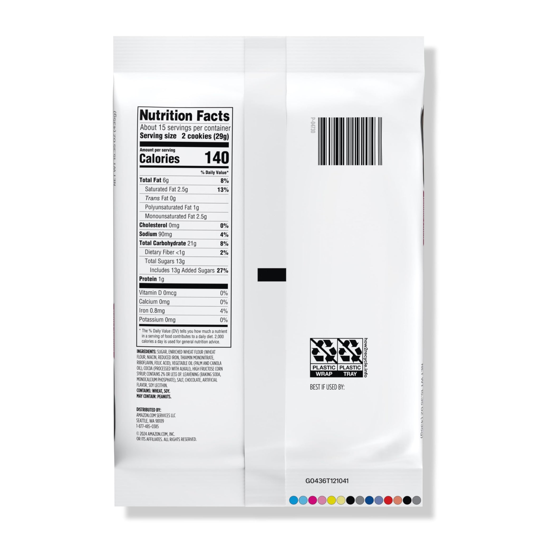 Amazon Grocery, Sandwich Cookies, Double Filled, 15.35 Oz