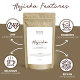 Matcha Sense - Authentic Japanese Hojicha Powder - Premium Slow Roasted Green Tea, Low Caffeine, Coffee Alternative, Easy Resealable Pouch - 100g