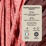 TRFL Truffle & Barolo Wine Tagliolini - Artisanal Italian Egg Pasta Noodles, 3% Truffle Grains and 4% Barolo Wine, Handcrafted in Alba, Italy
