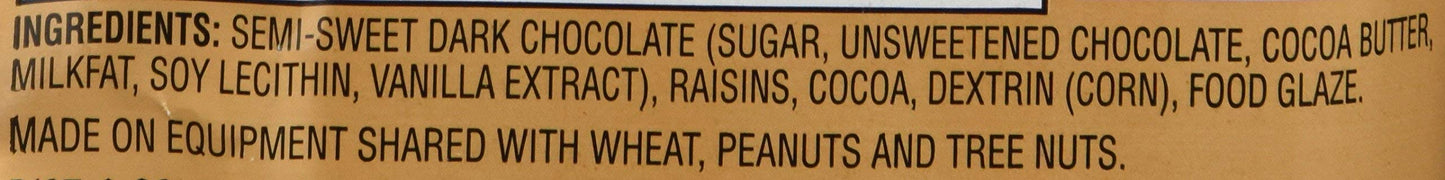 Trader Joes Dark Chocolate Covered Raisins, 3 Pack
