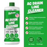 Sylvan Hills AC Drain Line Cleaner | Free Drain Brush | 32 Oz | 12 Month Supply | US Made | Universal Compatibility | Removes Clogs and Buildup from