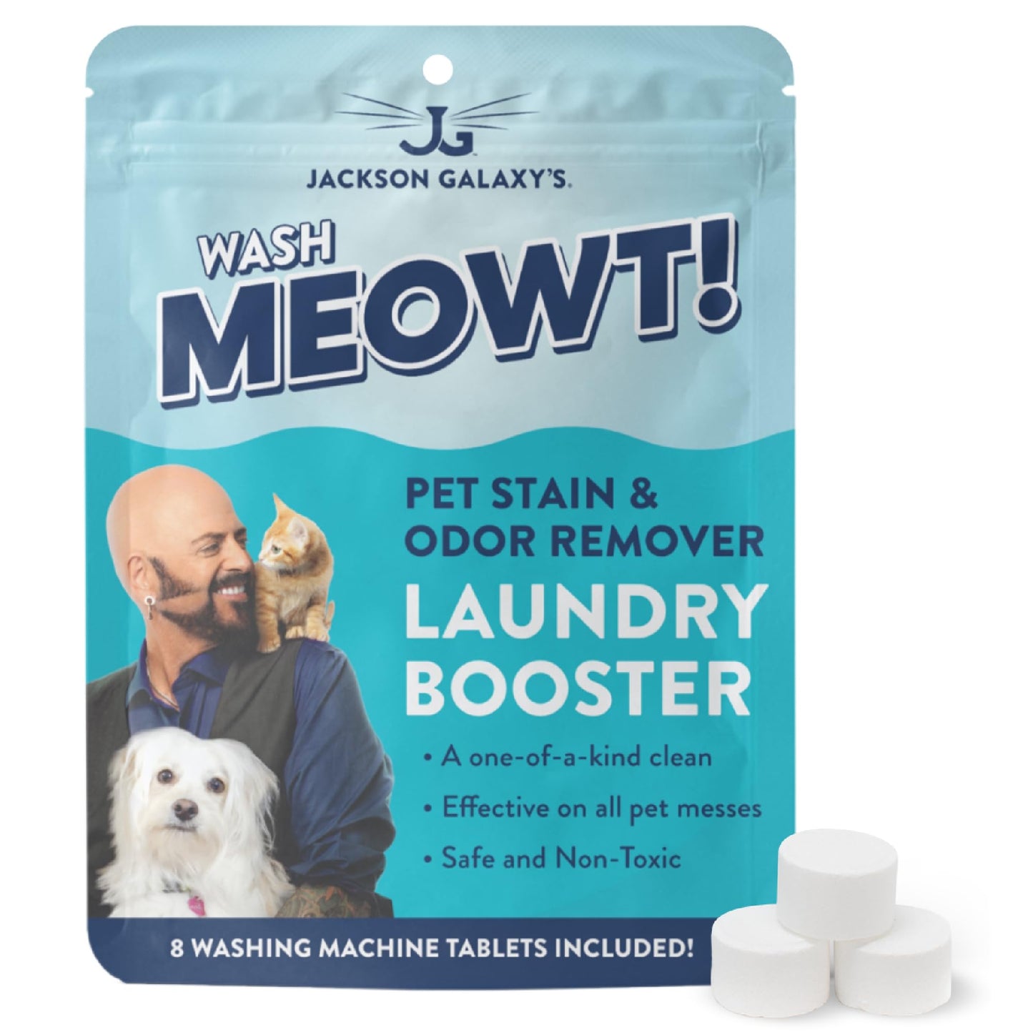 Jackson Galaxy Wash Meowt! - Stain & Odor Removing Pet Laundry Detergent - Non-Toxic CO2 Based Laundry Booster & Odor Remover - Effective for Cleaning
