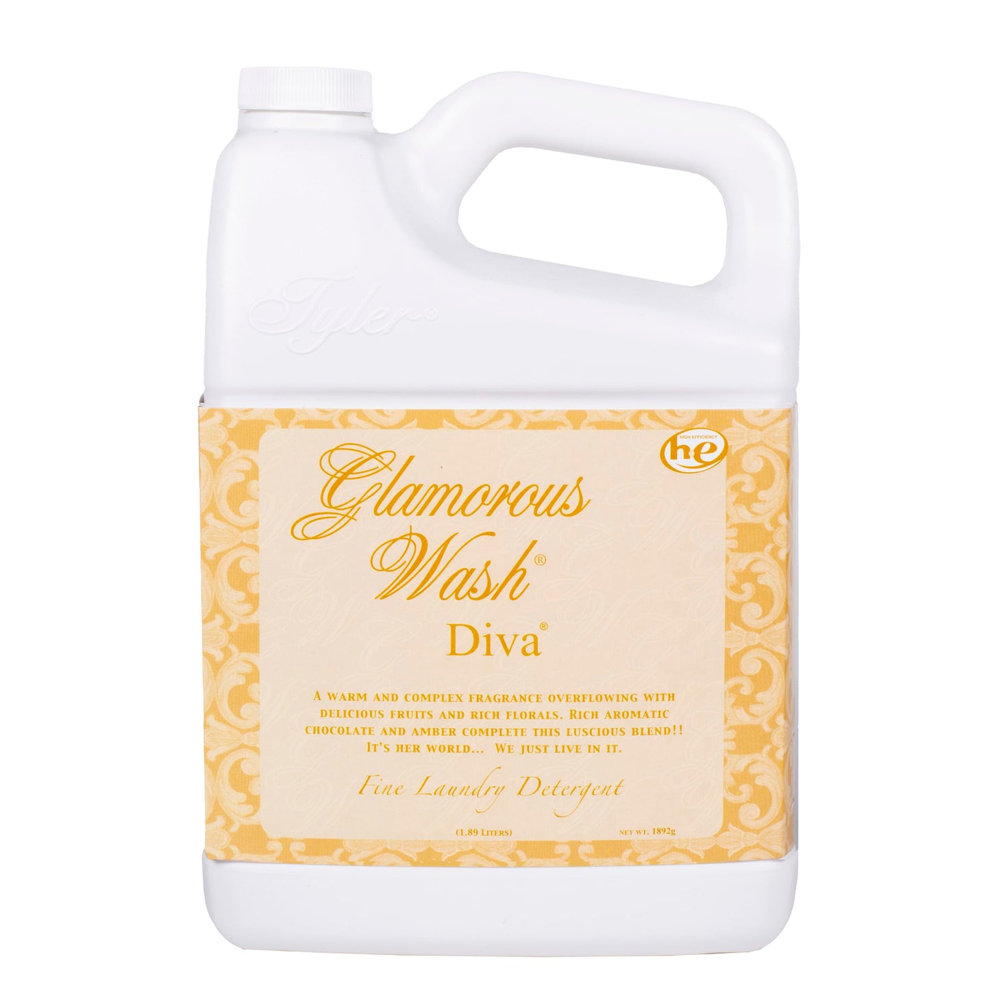 Elanze Designs Tyler Candle DIVA 64 Ounce Glam Laundry Detergent and Scented Sachet Bundle; set of 4
