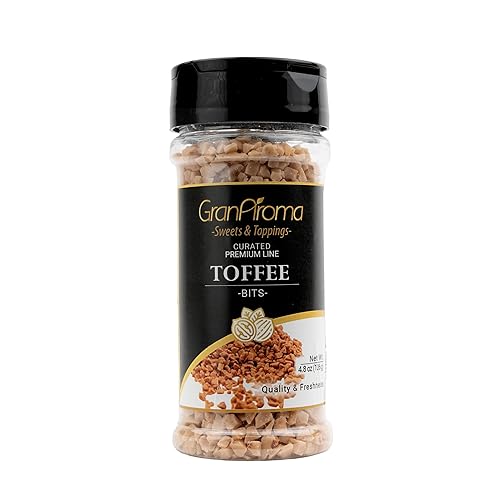 GranAroma Toffee Bits, Rich, Buttery, and Sweet - Perfect for Baking, Toppings, and Snacks (4.8 Ounce)