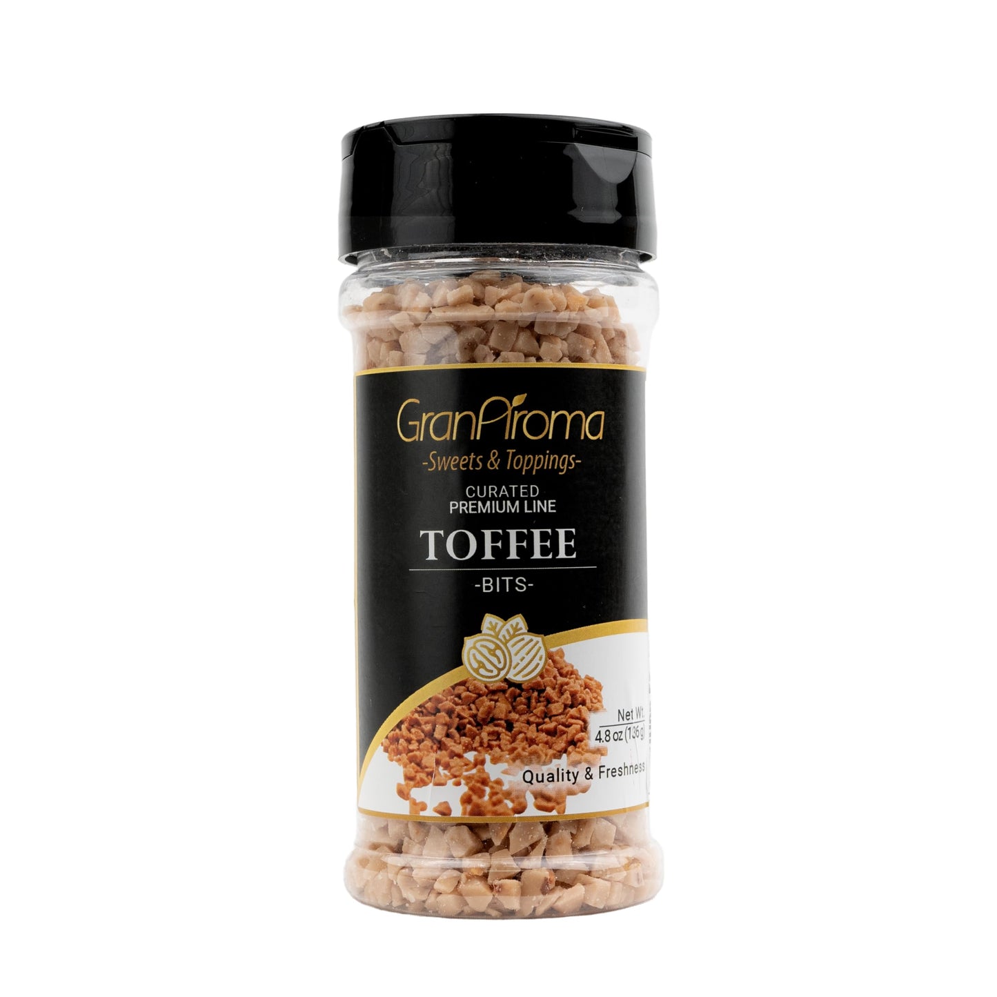 GranAroma Toffee Bits, Rich, Buttery, and Sweet - Perfect for Baking, Toppings, and Snacks (4.8 Ounce)