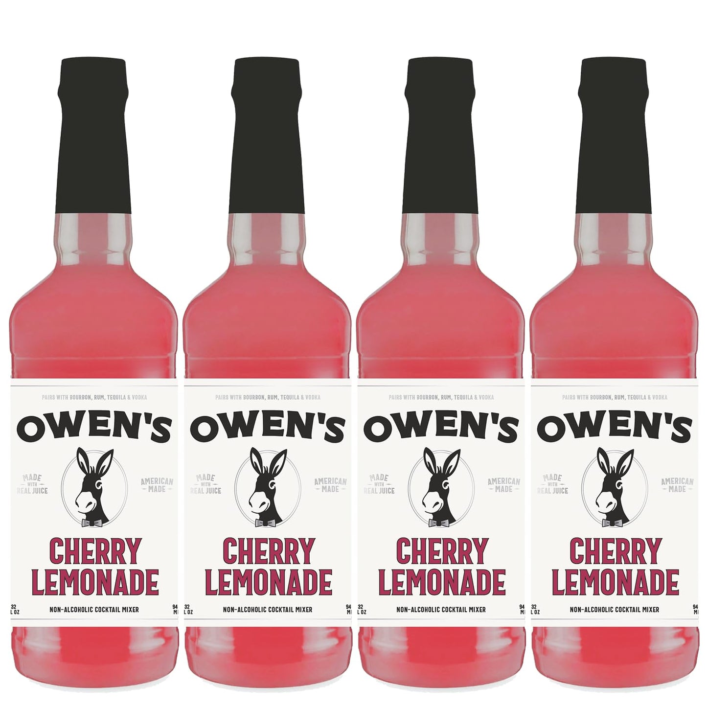 Owen’s Craft Mixers Live Nation Exclusive Cherry Lemonade 4 Pack | Handcrafted in USA | Premium Ingredients | Vegan & Gluten-Free Soda Mocktail