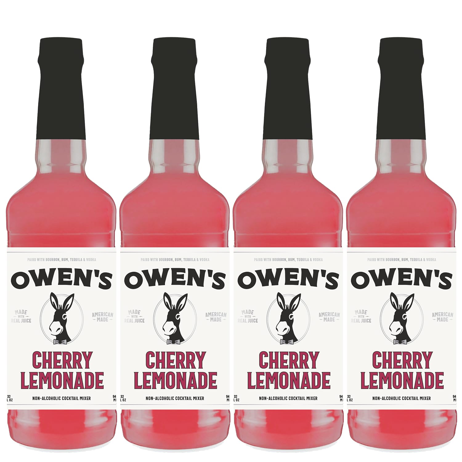Owen’s Craft Mixers Live Nation Exclusive Cherry Lemonade 4 Pack | Handcrafted in USA | Premium Ingredients | Vegan & Gluten-Free Soda Mocktail