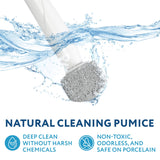 Impresa 6-Pack Pumice Stone Toilet Bowl Cleaner Refill Heads - Compatible with Clorox Toilet Wand Refills - Reusable Natural Stone Scrub Heads