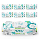 Juniper CLEAN 6 Pack Surface Cleaning Wipes with Bleach, All-Purpose Cleaner for Bathroom, Kitchen, Office, 72 Count Soft Flow, Fresh Scent, Lint Free