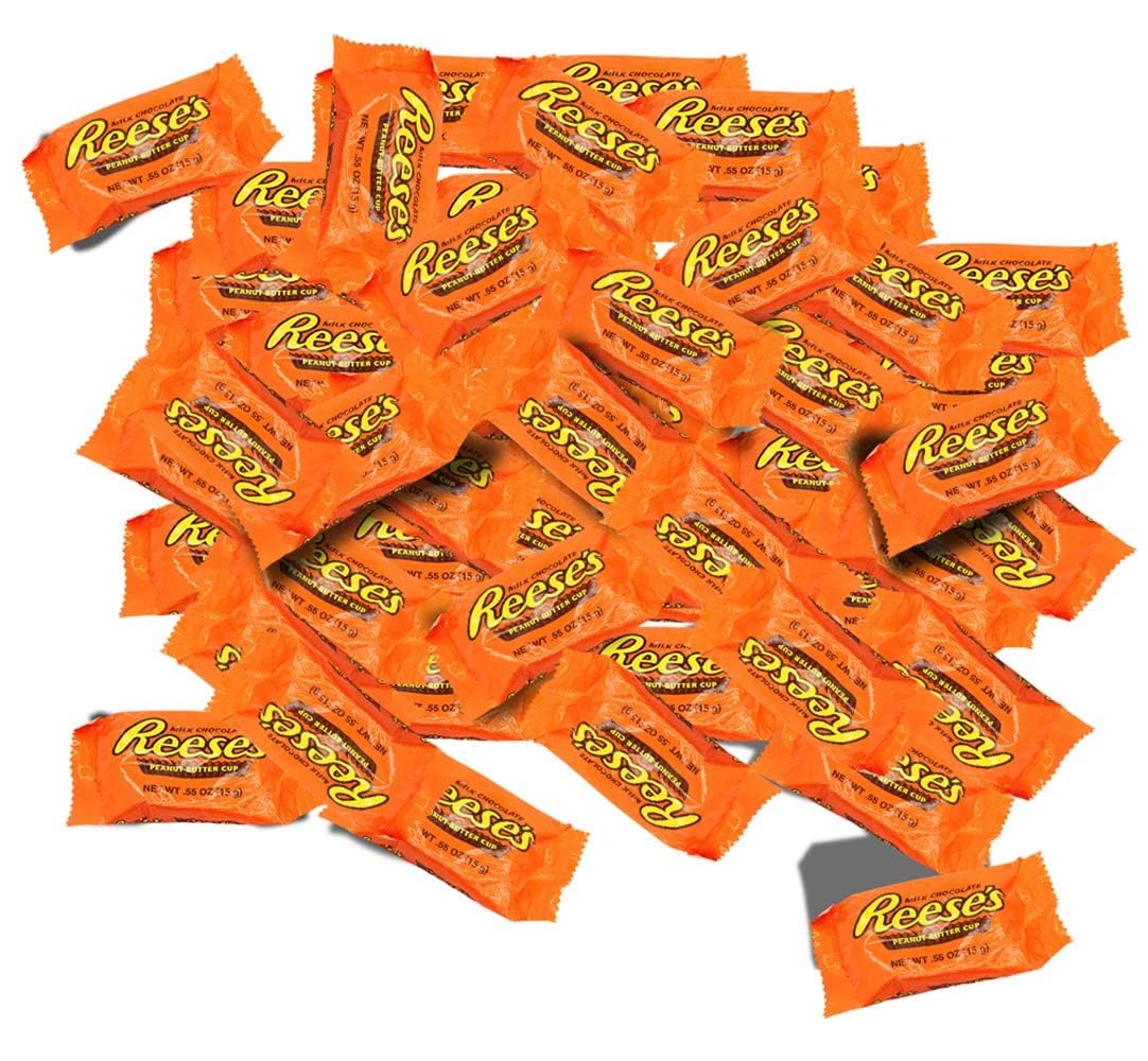 Maryse 's Place Milk Chocolate Easter ReecesPeanut Butter Cups Snack Size Candy, Halloween Candy 5Lb-Individually Wrapped Miniature Size