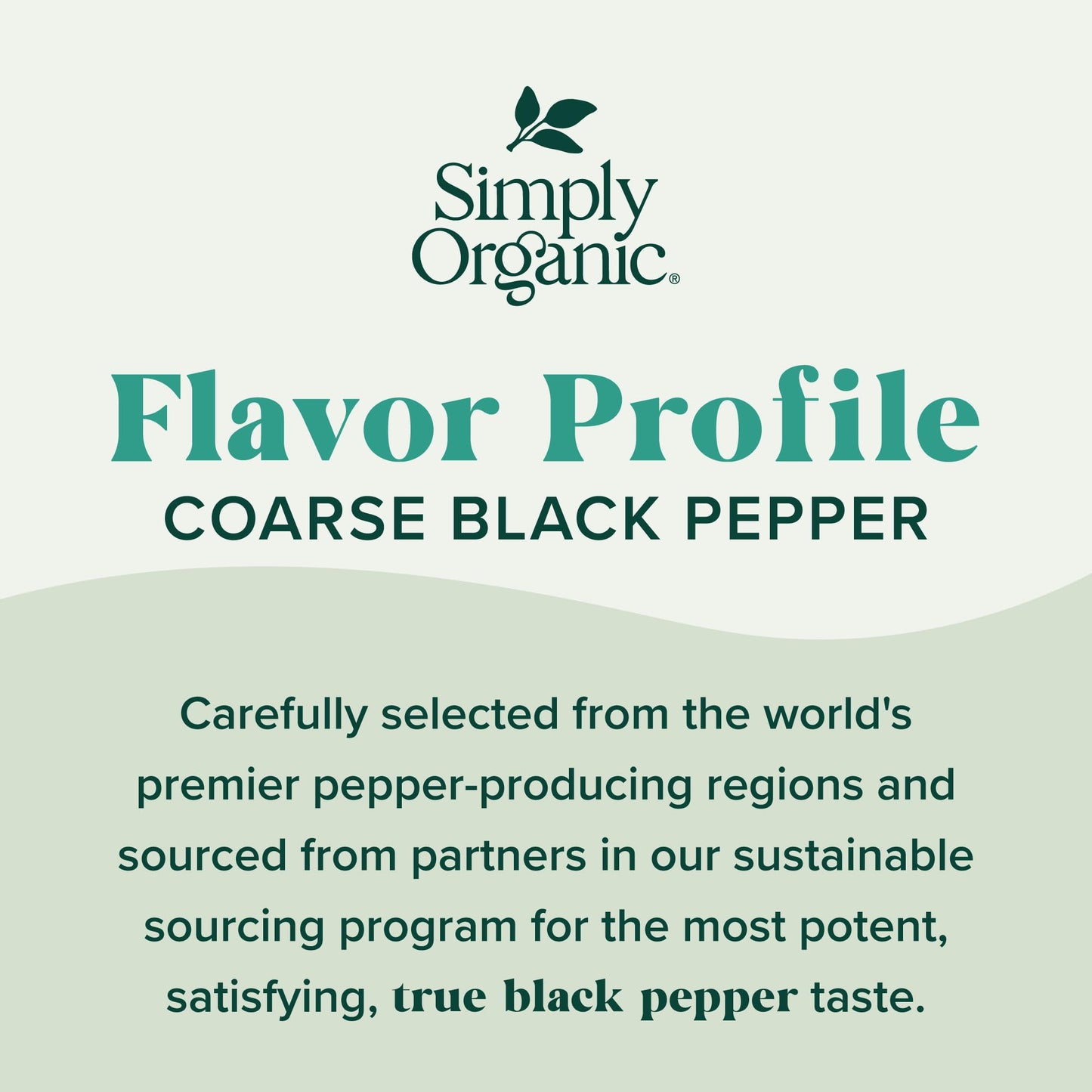 Simply Organic Coarse Ground Black Pepper, 2.47 Ounce Bottle, Coarsely Ground fo Fresh-Cracked Bite, Kosher