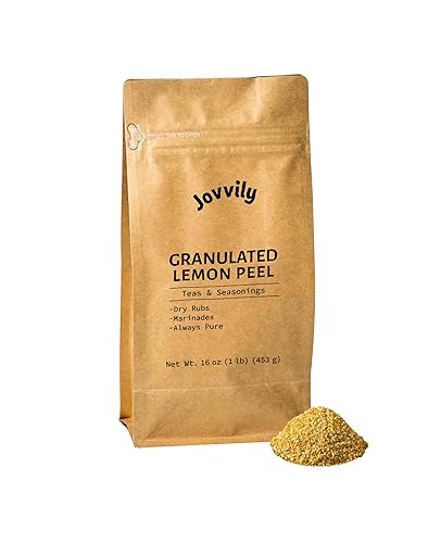 Jovvily Granulated Lemon Peel - 1 lb - Teas & Dry Rubs - Marinades - Seasoning