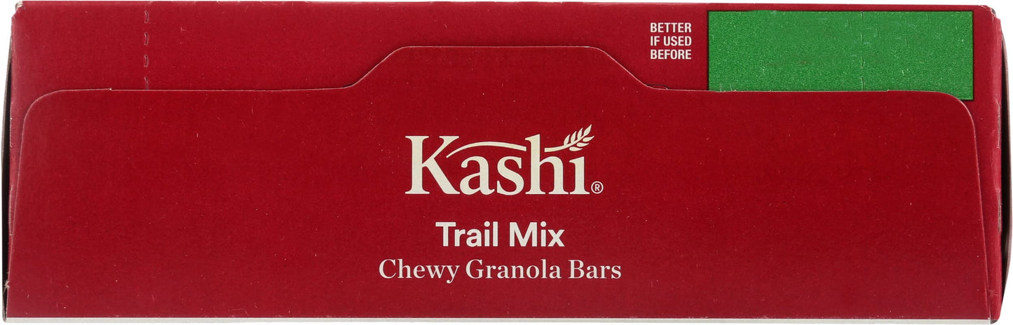 Kashi Chewy Granola Bars, Fiber Bars, Vegan Snacks, Trail Mix, 7.4oz Box (6 Bars)