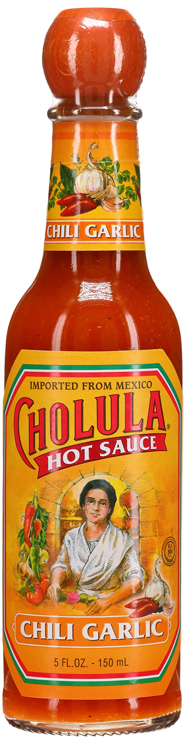 Cholula Chili Garlic Hot Sauce, 5 Fl Oz (Pack of 6)