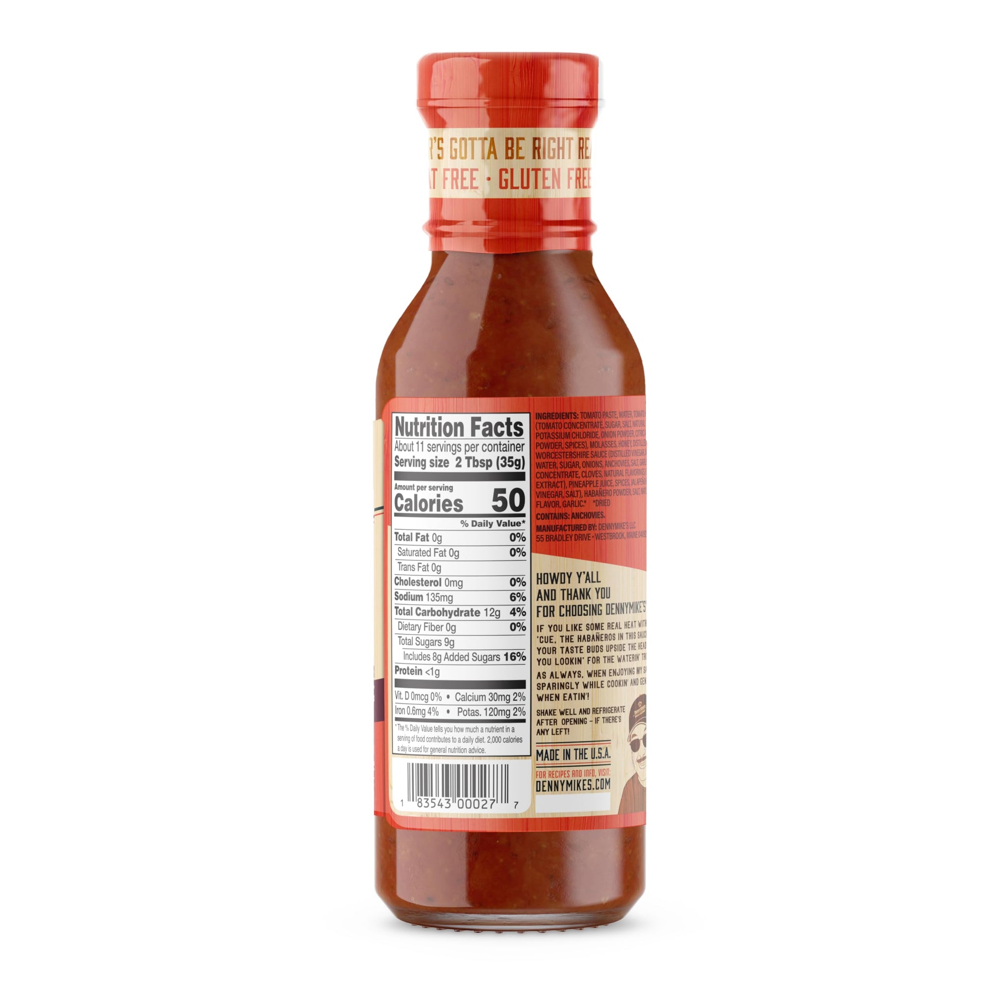 DennyMike's Hot N Nasty Habanero BBQ Sauce - Authentic Southwest Heat, 14 oz Spicy Flavor for Ribs, Chicken, Burgers
