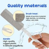 6pcs Pumice Stone Toilet Bowl Cleaner with Extra Long Handle, Replaceable Pumice Scouring Stick, Toilet Cleaning Stone, Cleaning Stone for Toilet