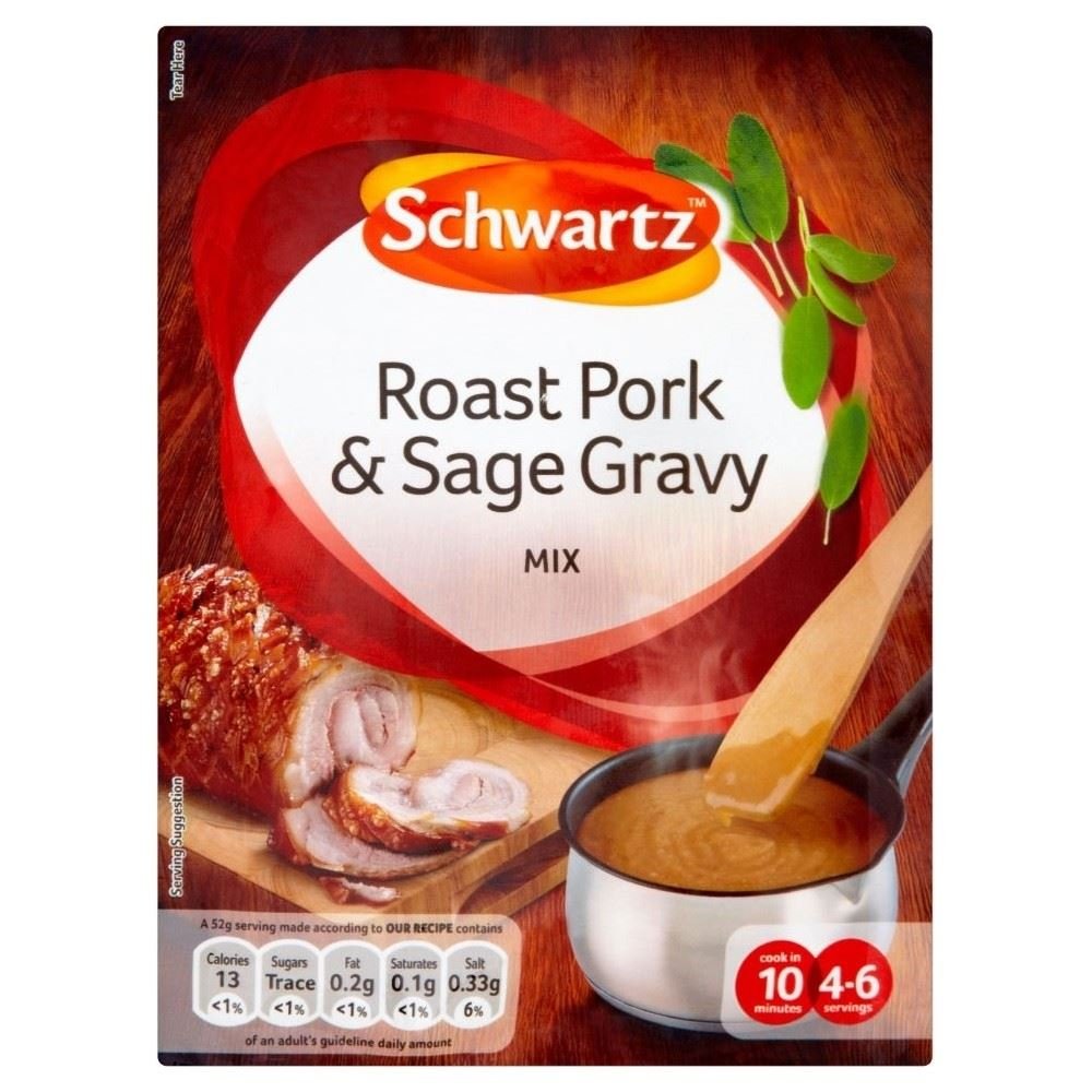 Schwartz Roast Pork & Sage Gravy Mix (25g) - Pack of 6