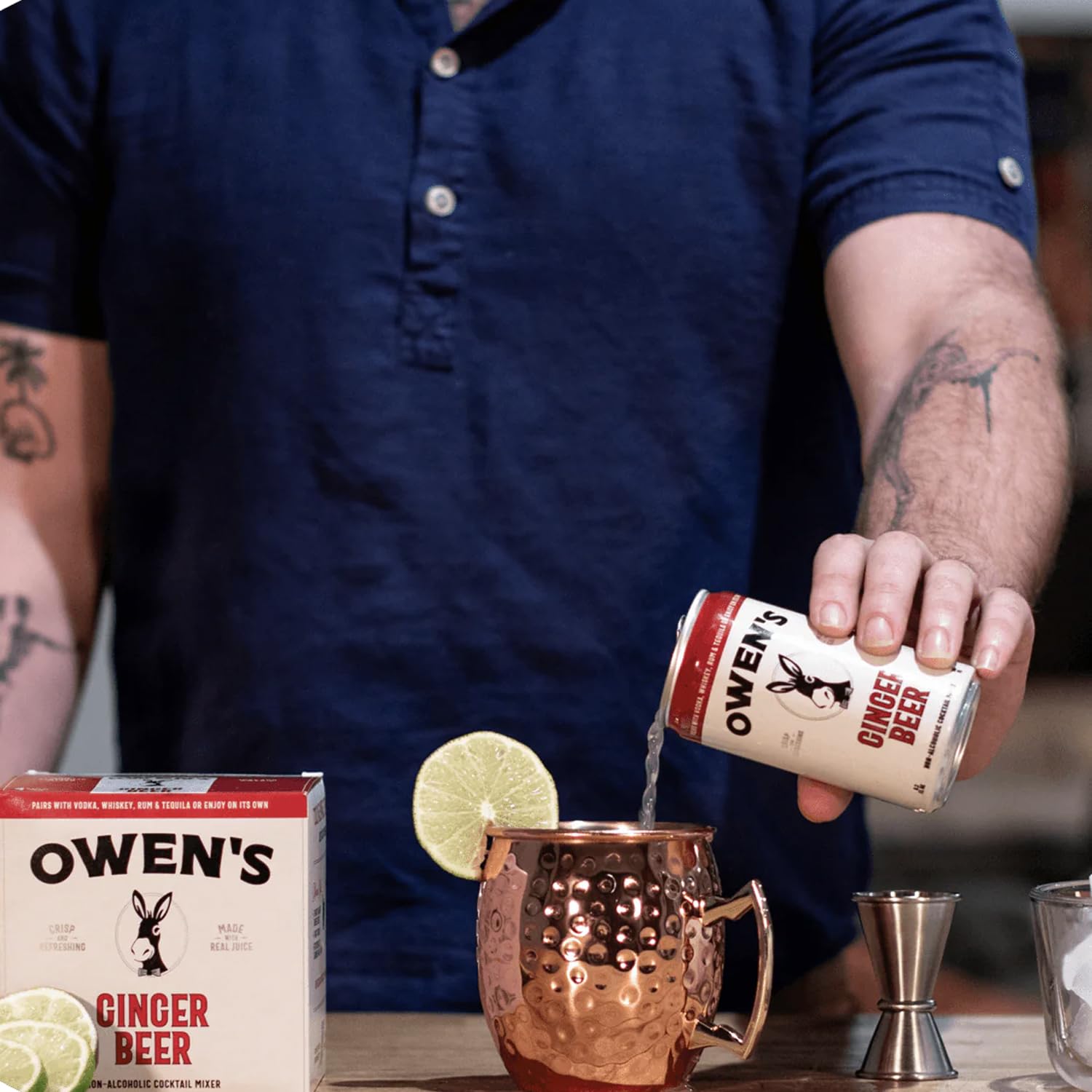 Owen’s Craft Mixers | Ginger Beer 2 Pack 750ml | Handcrafted in the USA with Premium Ingredients | Vegan & Gluten-Free Soda Mocktail and Cocktail