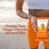 Earthside Farms Orange Ginger Almonds Snack Packs, No Sugar Added Keto Friendly Nuts, Vegan Gluten Free Non GMO Low Carb Snack, Plant Protein Treat