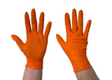 Golden Protective Services Outlet The Orange Diesel, Orange Nitrile Disposable Gloves, Powder Free, 6 Mil, Diamond Textured, Beaded Cuff, Sizes M-XXL