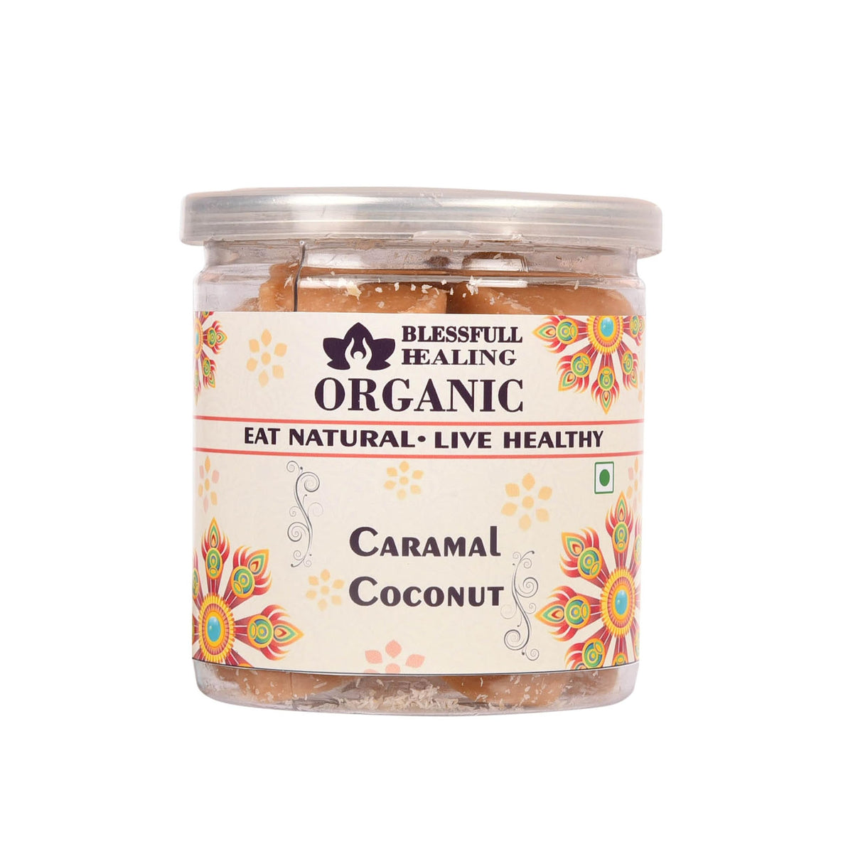 Blessfull Healing Organic Caramel Coconut 300 Gram Airtight Container