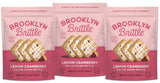 Brooklyn Brittle Lemon Cranberry Italian Cookie Brittle - Light, Crunchy & Refreshing Gourmet Snack - Sweet & Tart Baked Treats - Perfect for Tea