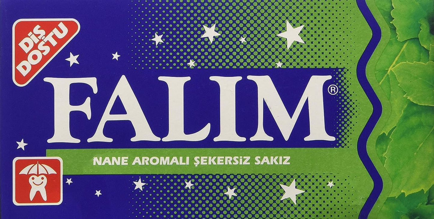 Mint gum Film,Falim Sugarless Plain Gum Individually Wrapped, Mint Flavor, 100 Piece 140 gram 5 oz ???? ????? ?? ?????,????? ?????