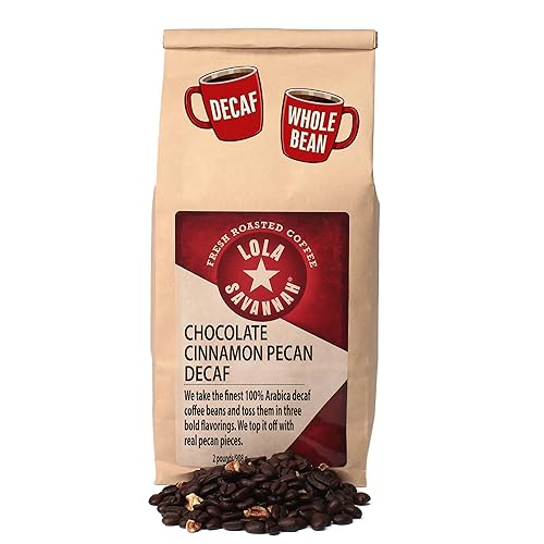 Lola Savannah Chocolate Cinnamon Pecan Whole Bean Decaf Coffee, 2lb